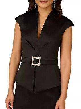 NWT Aidan Mattox Women's Mikado Buckle Sheath Dress Size 6